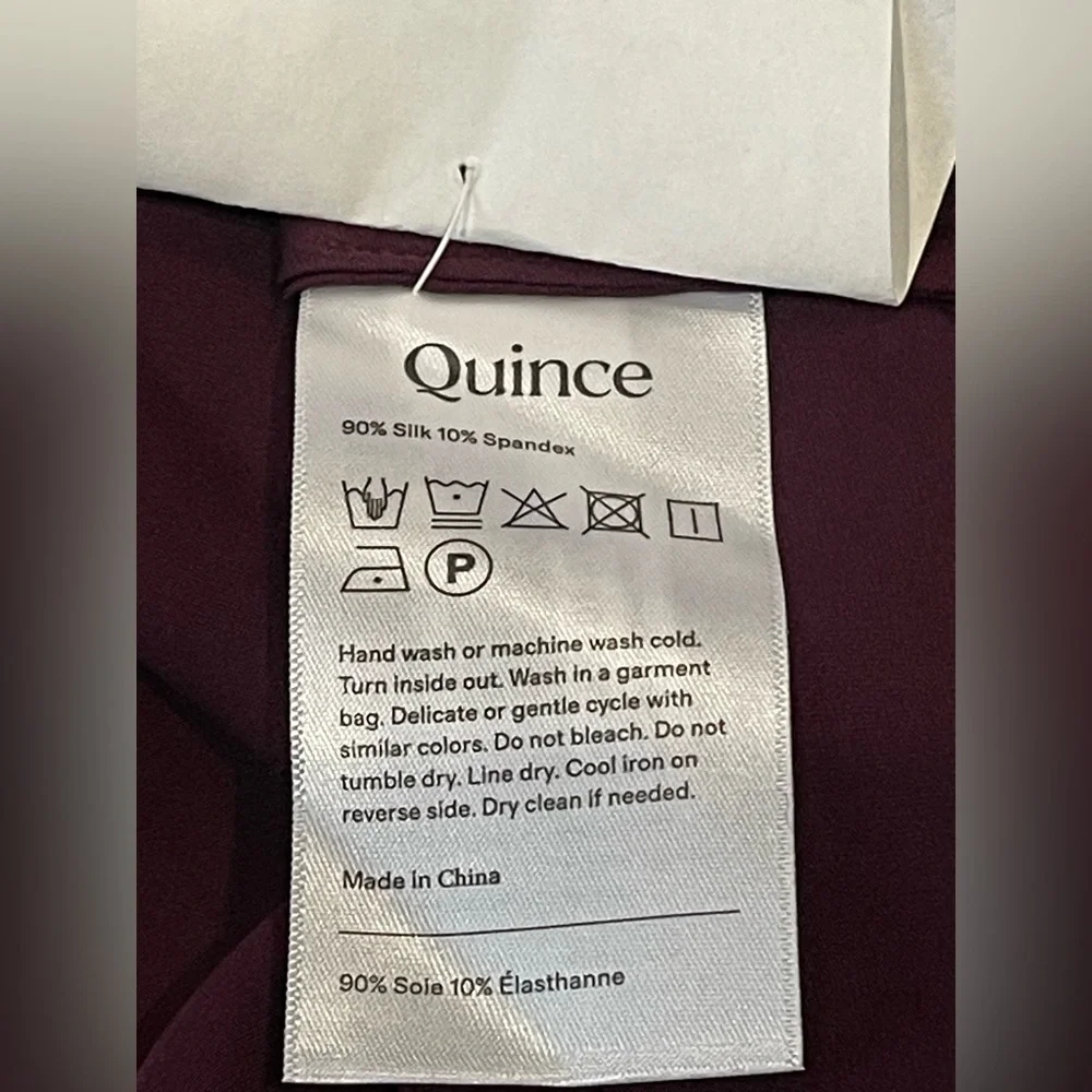 Quince Women Washable Stretch Silk Tank Midi Dress Wine Tasting Size Large NEW - Picture 8 of 10